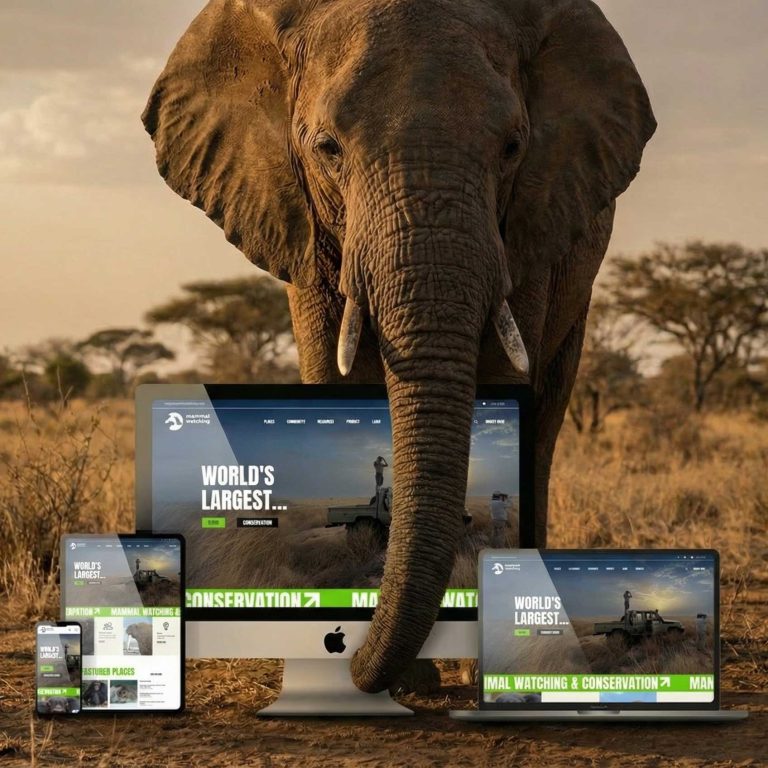 Mammal Watching website screens